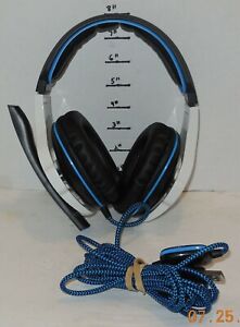 Sades Sa 903 7 1 Surround Sound Gaming Headset Headband Usb W Mic For Pc White Ebay