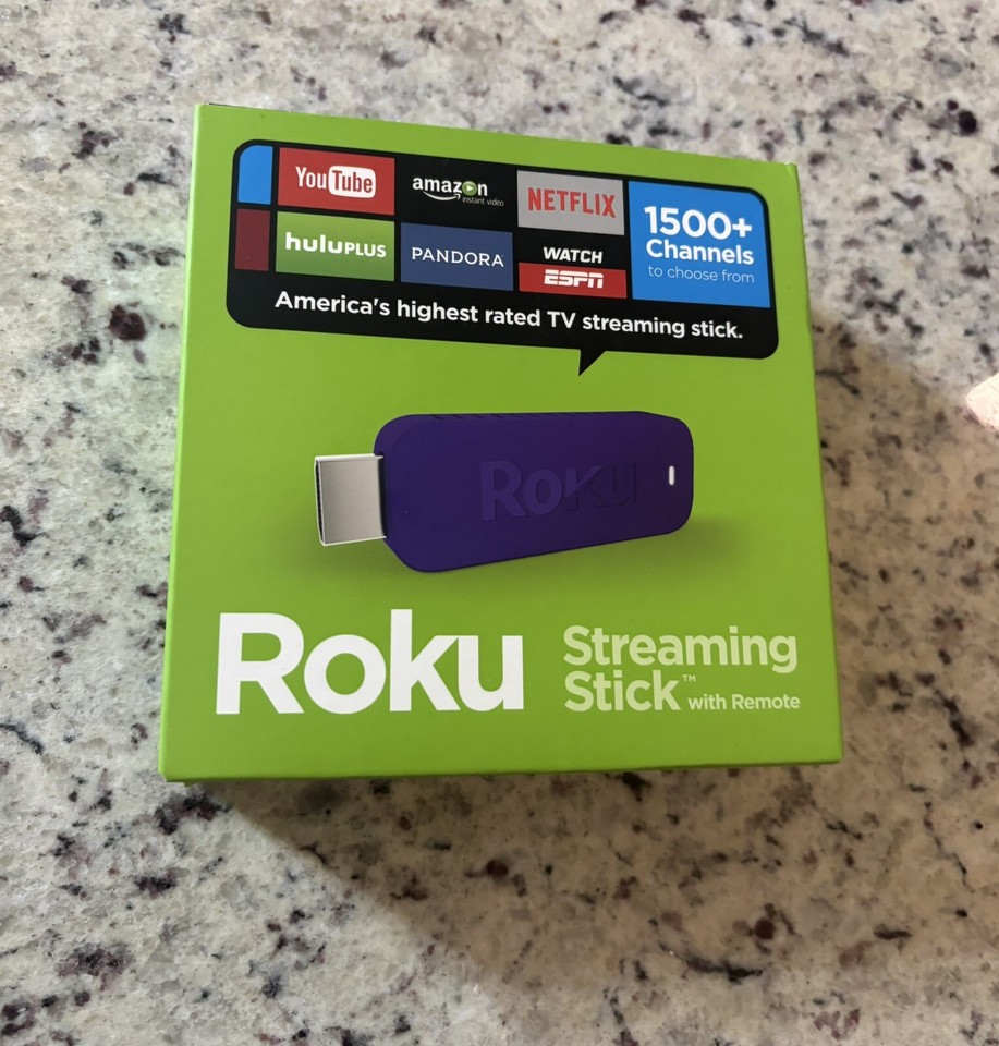 Roku Streaming Stick 3500R with Point Anywhere Remote - Factory Sealed ...