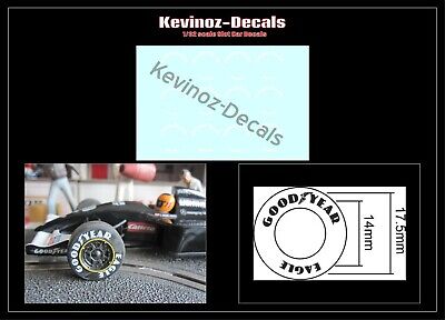 1/32 Scale Decals pour Scalextric GOODYEAR pneus 