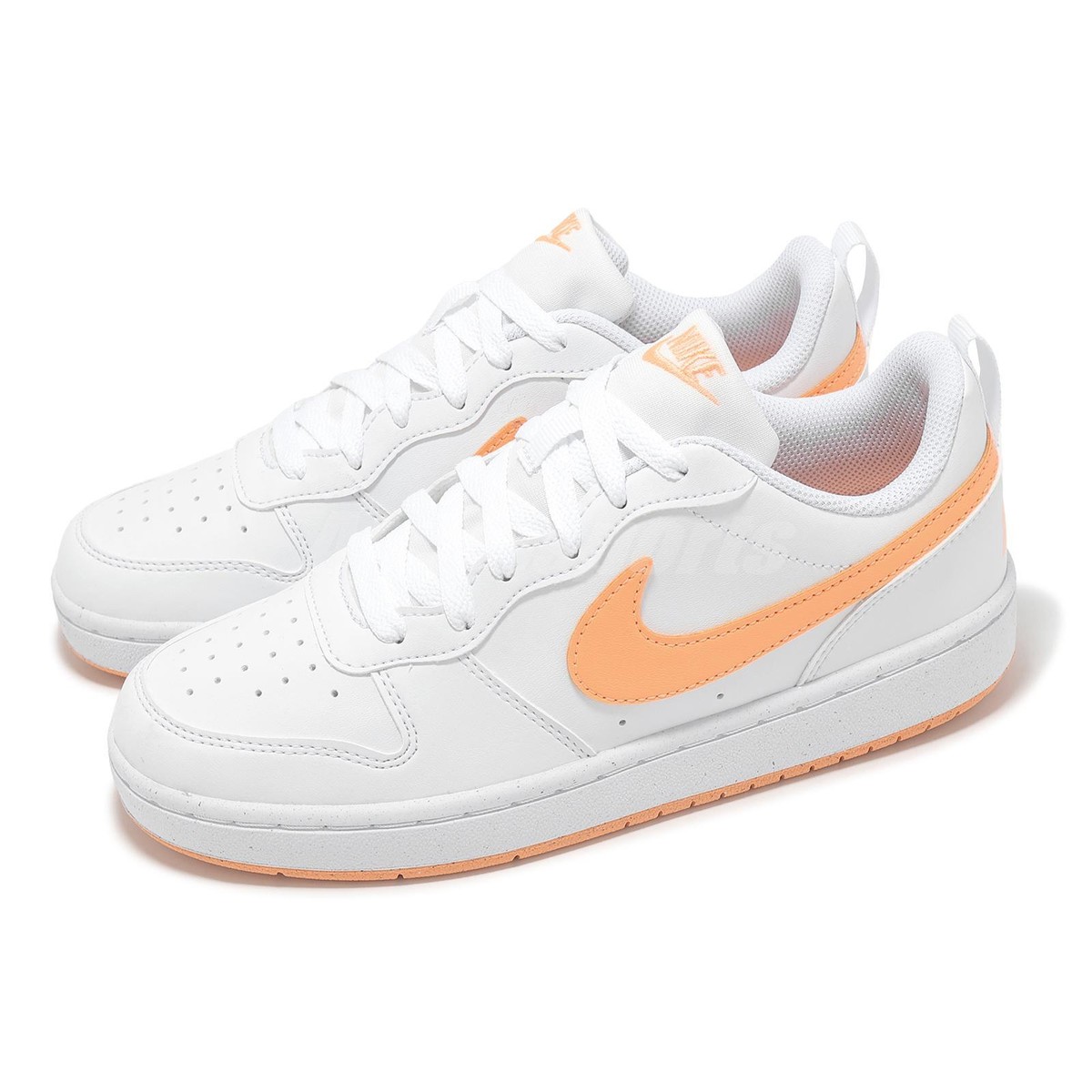 Nike Court Borough Low Recraft GS White Orange Kid Youth Women