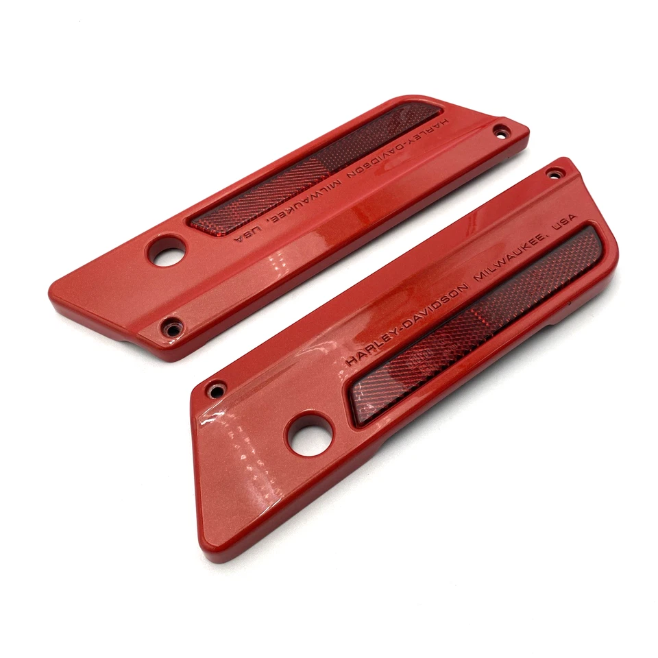 OEM Harley CVO Tequila Sunrise Alforja Pestillo Bisagra Cubiertas Par 93-13 Touring Foto 2 de 4