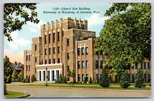 Liberal Arts Building University of Wyoming Laramie Postcard UNP  Entrance View