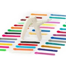 plastcareusa Elastic Ligature Bands with Ligature Gun, Combo Kit. 1040 Bands