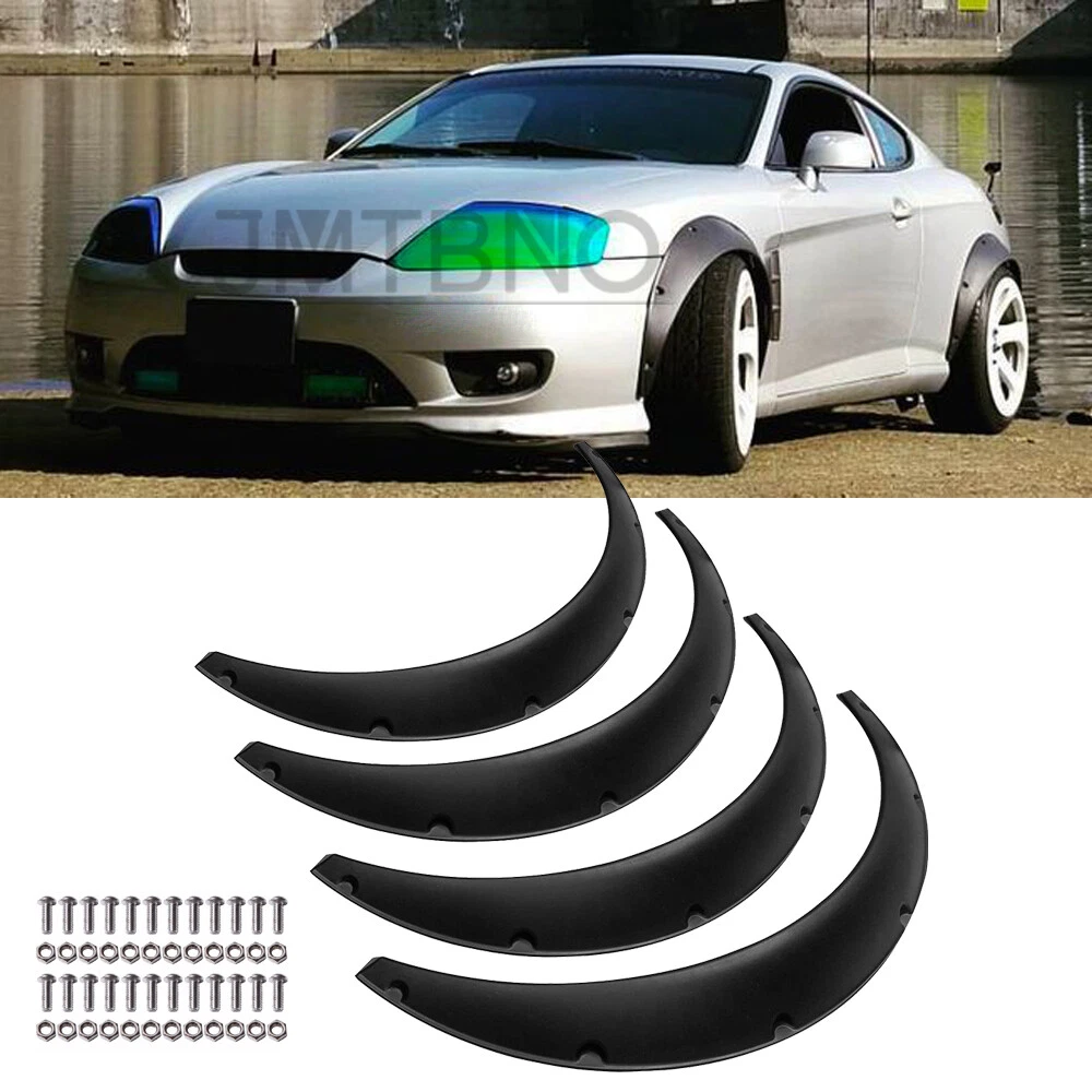 For Hyundai Tiburon Fender Flares Extra Wide Flexible Wheel Arch