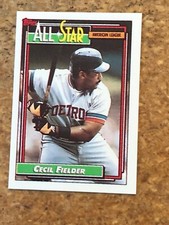 1992 Topps Micro Baseball  # 397 AL All Star 1st Base Cecil Fielder