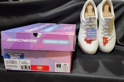 Skechers Womens Summits Cool Classic 149206W White Running Shoes Sneakers 9.5W