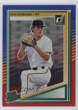 2025 Panini Donruss Rated Prospects Red & Blue Levi Sterling #164 0m80