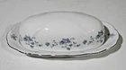 Johann Haviland Blue Garland w Platinum Trim Covered Butter Dish