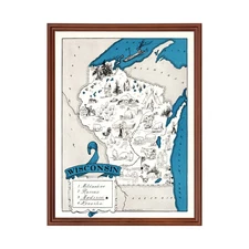 Old Map of Wisconsin 1931 - Vintage Wisconsin Art