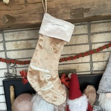 Target Wondershop 17" Elegant Plush Christmas Stocking Gold Velvet "Joy" 2023