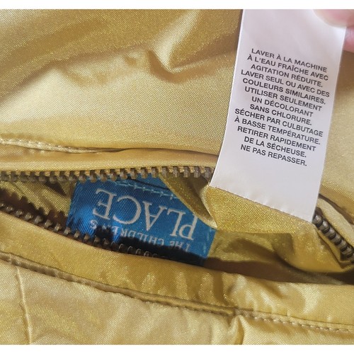 The Children's Place Gold Puffer Vest Faux Fur Lined Size M 7/8 - Picture 11 of 20
