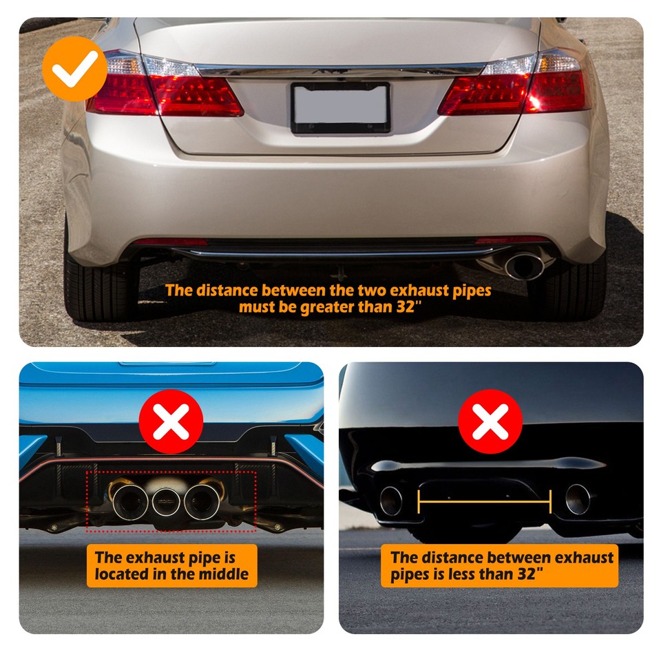 For Chrysler 300 C SRT8 Rear Bumper Diffuser Lip Spoiler w/ LED Tail ...