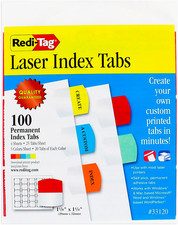 Laser Index Tabs, Divider Tabs, Permanent Adhesive Indexes, Customizable Divider