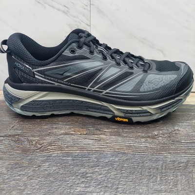 Hoka U Mafate Speed 2 Black Grey Unisex Sneakers 1126851-BCSTL Mens 9 -Womens 10
