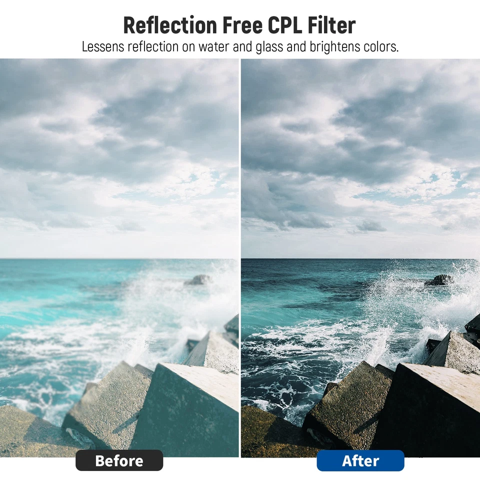 NEEWER NW SERIES BD 58mm UV/CPL/FLD/ND Filter Kit for Canon EOS/Rebel - Image 3 of 4