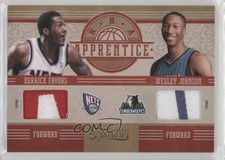 2010 Timeless Treasures Materials Prime 5/10 Wesley Johnson Derrick Favors 1l2