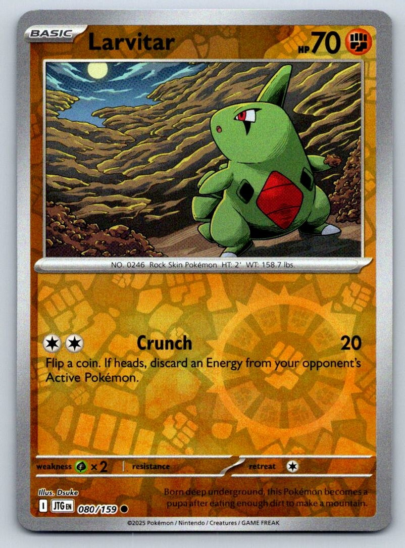 Larvitar Reverse Holofoil [JTG - 080/159]