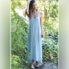 9seed Elegant Light Blue Maxi Dress in lavander color