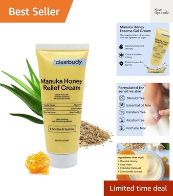 Manuka Honey Cream - 1 Fl Oz - Soothing Eczema Cream - Deep Hydration with Co...