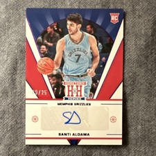 2021-22 Panini Chronicles Hometown Heroes Rookie Auto Purple /25 Santi Aldama M…