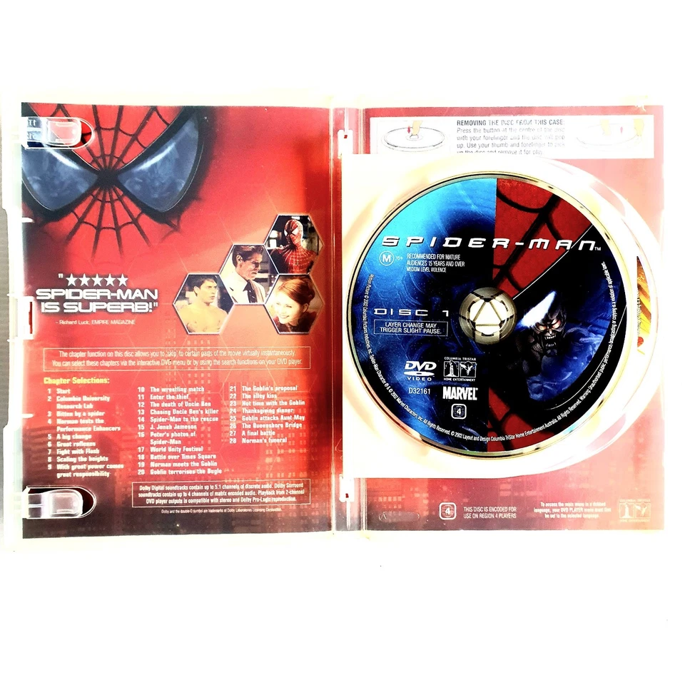 Spiderman 1-3 Trilogy + Venom 1 & 2 DVD 5 x Gift Bundle, Marvel Superhero, Reg 4 - Image 4 of 4