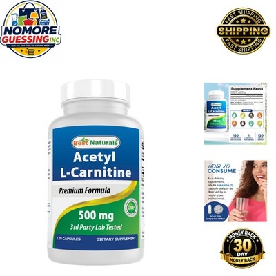 Acetyl L-Carnitine 500mg - 120 Capsules for Cognitive Support & Energy Boost