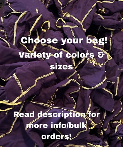 Crown Royale Drawstring Bags- Buyers Choice Variety Of Color/Size
