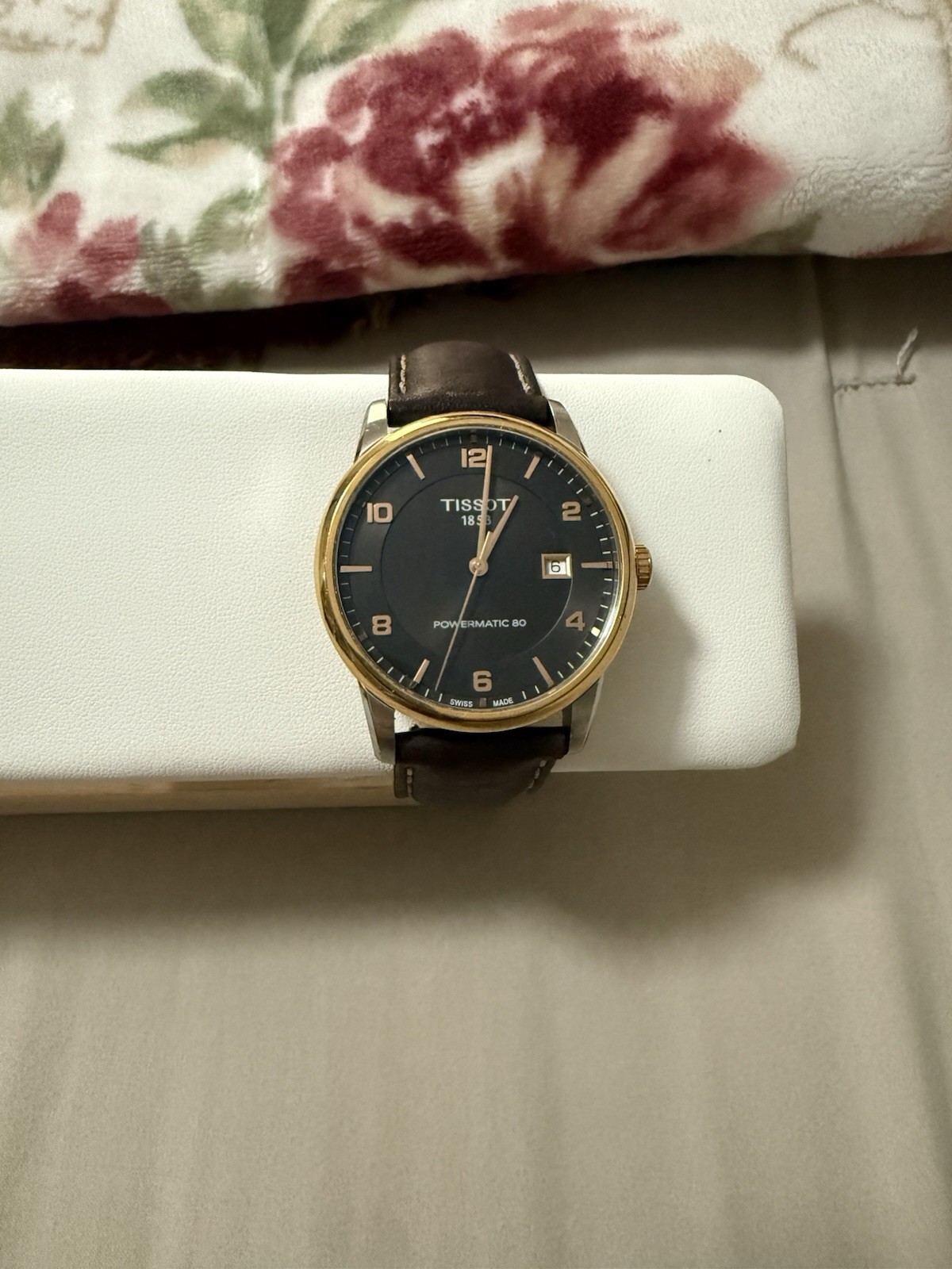 Tissot PRC200 Mens Black Dial Gold-Tone Stainless Steel Watch