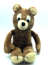 Vintage R. Dakin 1980 Peek-a-boo Teddy Bear Plush Stuffed Toy hook & loop hands