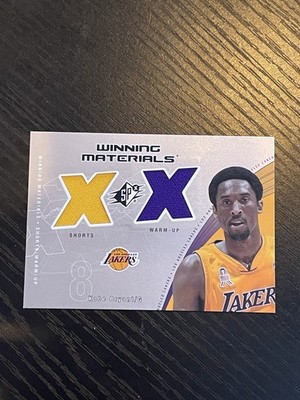 2002-03 SPx Winning Materials Kobe Bryant Jersey Warmup Shorts Dual LA Lakers