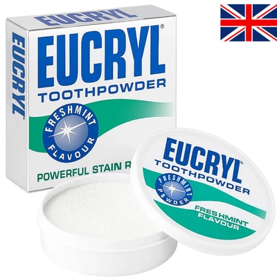 BRANDED Best Eucryl Smokers Tooth Powder Freshmint Stain Removal for Smokey Teeth 50g