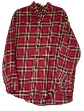 Vintage Ralph Lauren Chaps Red Plaid Men's Button Down Shirt Preppy Cotton XL