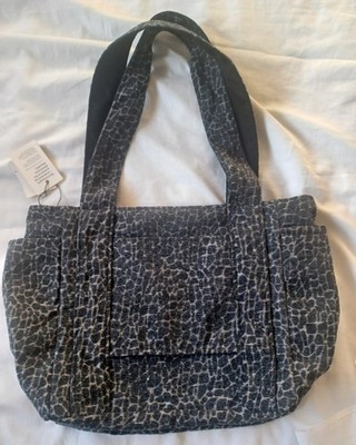 New Hope Girls Large Tote Bag BLACK/ GRAY Travel Sturdy Trolley Sleeve 
