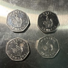 Malawi 2015 5 Kwacha Coin Set of 4 BN Color Uncertified