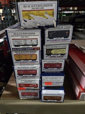 HO Railroad Freight Cars-Proto2000-InterMountain-Blue Print-Rivarossi-Walthers +