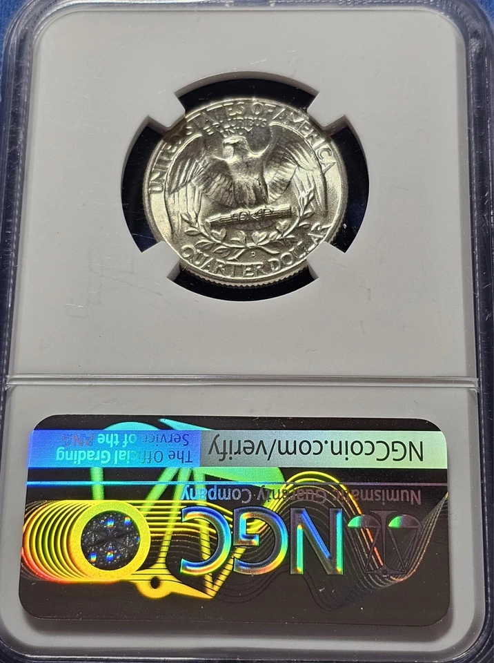 A 1946 D Washington Quarter NGC MS66!!! - Image 2 of 2