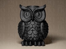 Owl Decor Figurine | Eulen Skulptur | Moderne Dekofigur in Schwarz | Symbol für