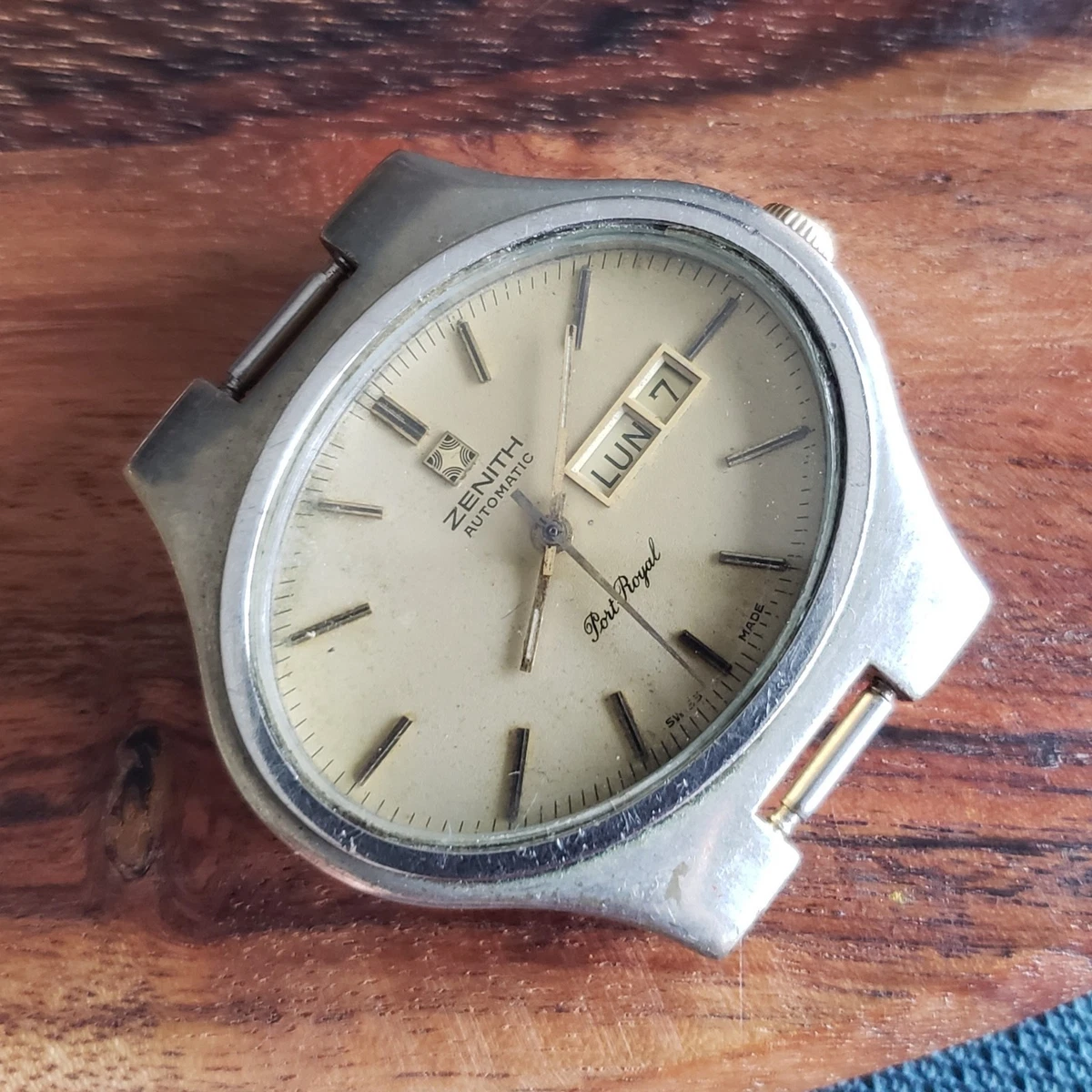 Vintage Zenith Port Royal 42mm Automatic Watch, For Parts/Repair (Runs)