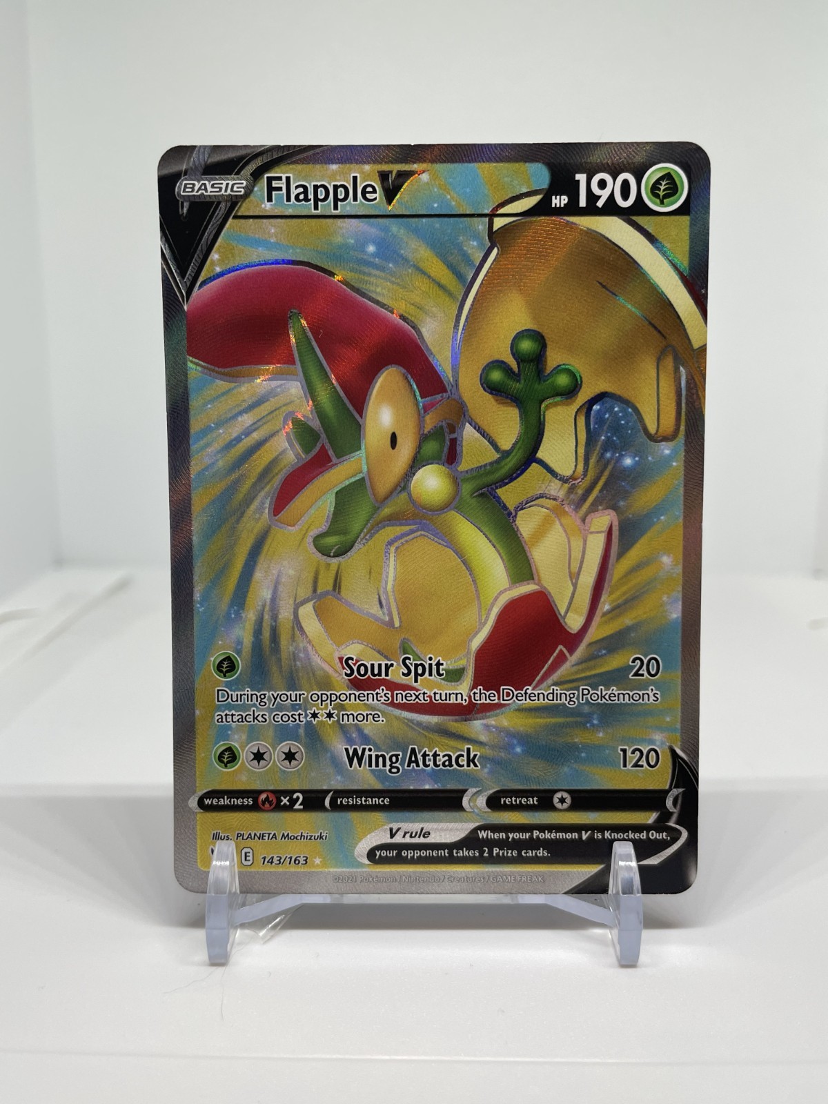 Flapple V 143/163 Full Art Ultra Rare - Pokemon Battle Styles - NM/Pack Fresh