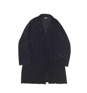 GOMME HOMME Japan elastic Velour Jacket Gown, Stretch, Black, Size M