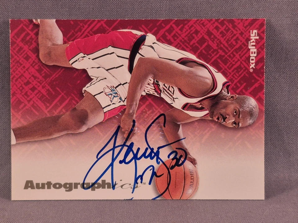 1996-97 Skybox Premium Kenny Smith Autographics Blue Ink Auto Houston Rockets - Image 4 of 4