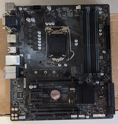 Gigabyte GA-H270M-DS3H LGA1151 DDR4 Micro ATX Intel Gen 6/7 w/ I/O Plate