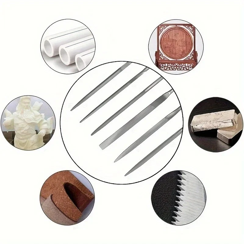 Premium Needle File Set High Carbon Steel Mini Files for Wood Metal Plastic - Image 4 of 4