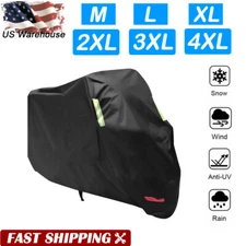 M-4XL Motorcycle Cover Waterproof Heavy Duty Winter Outside Storage Snow Rain US