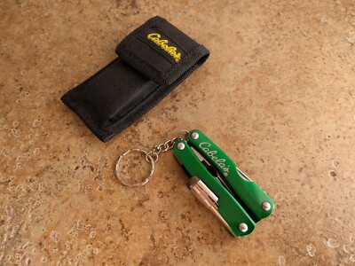 Cabelas Multi-Tool Flashlight Knife Can Opener Pliers Screwdriver Carry Pouch