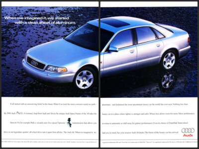 AUDI CAR magazine promo ad #05 ''NOT A CAR'' 1998 2 PGS