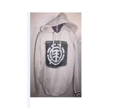 MEN'S GUYS ELEMENT OATMEAL ARROW LOGO PULLOVER HOODIE FLEECE NEW $65