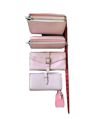 Aspinal of London Pink Leather Travel Set