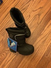 Totes Kids Teolor Winter Snow Boots Black SIZES 6T, 7T, Or 8T Retail 54.99