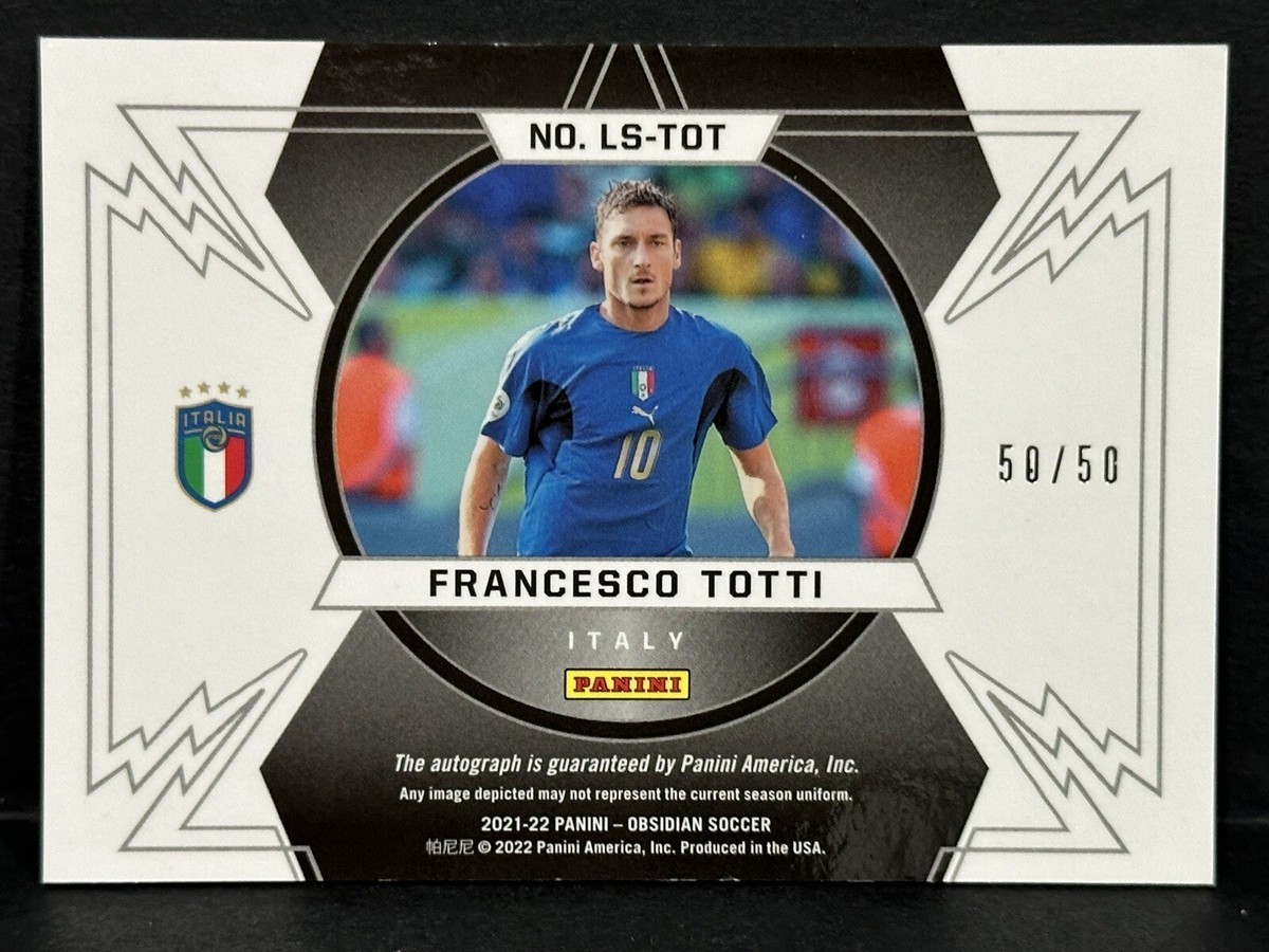 2021-22 Panini Obsidian Lightning Strike Auto Francesco Totti 